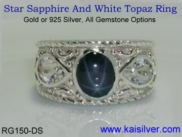 star diamond sapphire ring antique