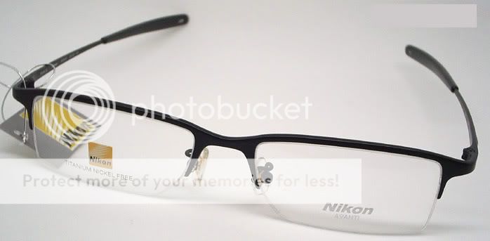 NIKON TITANIUM GLASSES/EYEGLASS PRESCRIPTION HALF RIM FRAME black 8906 