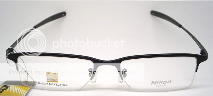 NIKON TITANIUM GLASSES/EYEGLASS PRESCRIPTION HALF RIM FRAME black 8906 