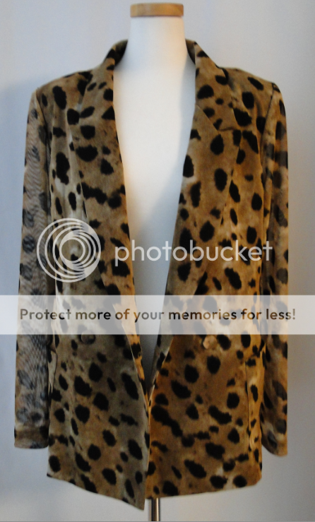   Leopard Animal Print Tuxedo Boy Friend Career Casual Blazer Jacket