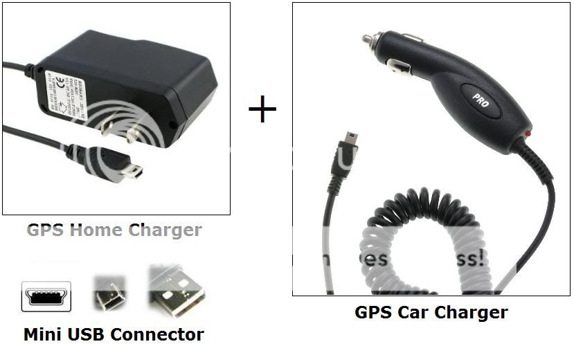 Car Home Charger for Garmin Nuvi 360 370 510 550 GPS